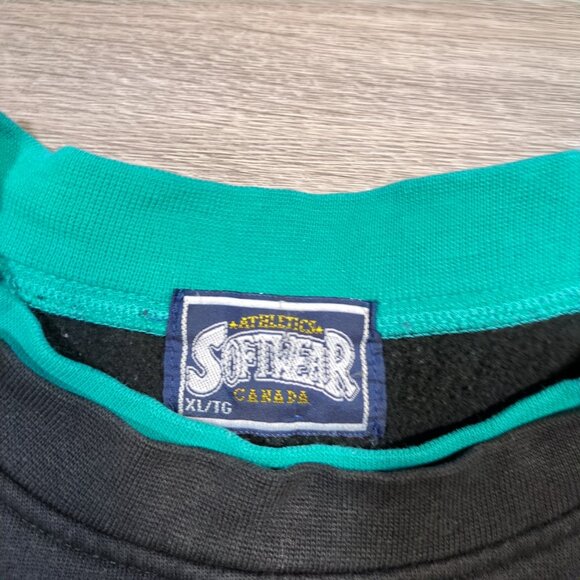Vintage Softwear San Jose Sharks Men's XL Two Tone 1991 Sweatshirt Graphic Black - Picture 2 of 13